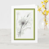 Carte de voeux de pissenlit (Fleur jaune)