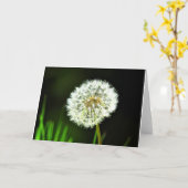 Carte de voeux de pissenlit, intérieur vide (Fleur jaune)