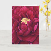 Carte de voeux de pivoine (Fleur jaune)