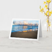 Carte de voeux de plage de Kaanapali (Fleur jaune)