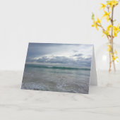 Carte de voeux de plage de Punta Cana (Fleur jaune)