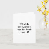 Carte de voeux de plaisanterie de comptable (Fleur jaune)