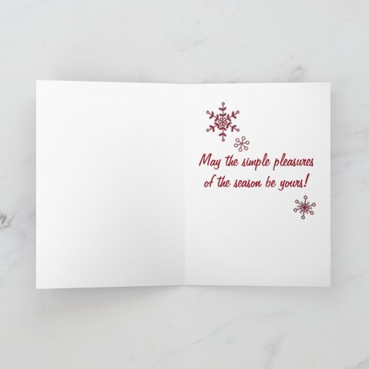 Carte de voeux de plaisirs simples (Intérieur)