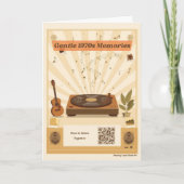 Carte de voeux de playlist musicale des années 197 (Devant)