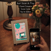 Carte de voeux de playlist musicale des années 197