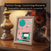 Carte de voeux de playlist musicale des années 197