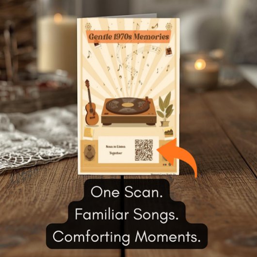 Carte de voeux de playlist musicale des années 197