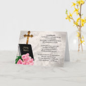 Carte de voeux de poème de bible et de filleule de (Fleur jaune)