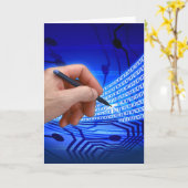 CARTE DE VOEUX DE POINTE (Fleur jaune)