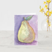 Carte de voeux de poire (Fleur jaune)