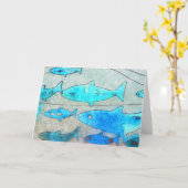 Carte de voeux de poisson (Fleur jaune)