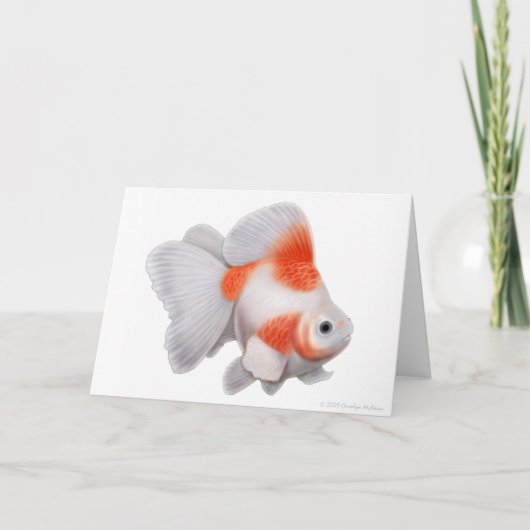 Carte de voeux de poisson rouge de Ryukin (Devant)
