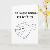 Carte de voeux de poissons de Stinkeye (Fleur jaune)