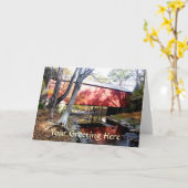 Carte de voeux de pont couvert (Fleur jaune)