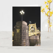 Carte de voeux de pont de Pittsburgh (Fleur jaune)