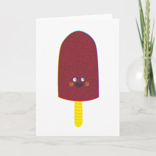 Carte de voeux de Popsicle de chocolat (Devant)