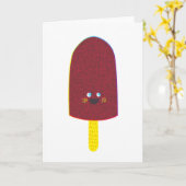 Carte de voeux de Popsicle de chocolat (Fleur jaune)