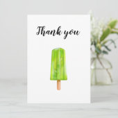 Carte de voeux de popsicles de kiwi de Merci (Debout devant)