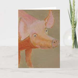 Carte de voeux de porc