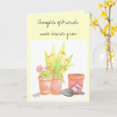 Carte de voeux de pot de jardin (Fleur jaune)