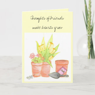 Carte de voeux de pot de jardin