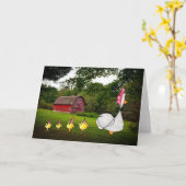 Carte de voeux "de poule de mère" (Fleur jaune)