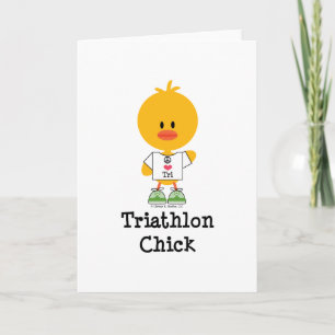 Carte de voeux de poussette de triathlon