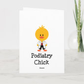 Carte de voeux de poussin de pédicurie (Dos)