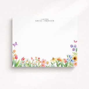 Carte de vœux de prairie florale