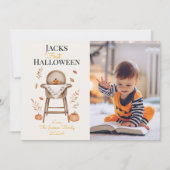 Carte de vœux de premier Halloween de bébé avec ci (Devant)