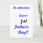 Carte de voeux de première Fête des pères (Devant)
