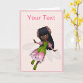 Carte de voeux de princesse d'Afro-américain (Fleur jaune)