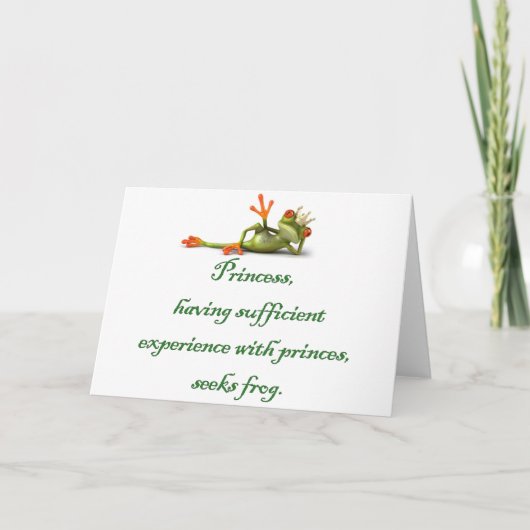 Carte de voeux de princesse Seeks Frog (Devant)