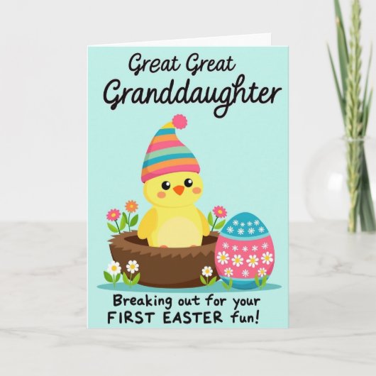 Carte de vœux de printemps avec un bébé oiseau mig (Devant)