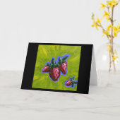 Carte de voeux de prisonnier de guerre de fraise (Fleur jaune)