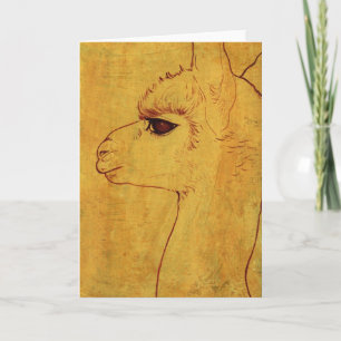 Carte de voeux de profil Alpaca