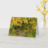 Carte de voeux de promenade de jardin (Fleur jaune)