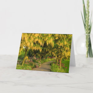 Carte de voeux de promenade de jardin