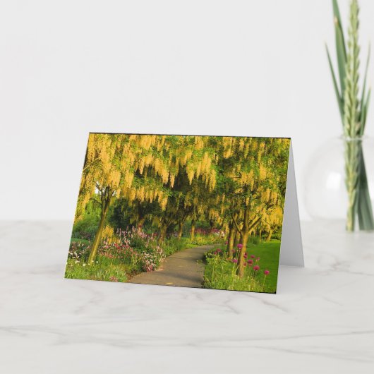 Carte de voeux de promenade de jardin (Devant)