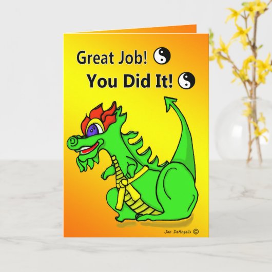 Carte de voeux de promotion de ceinture de jaune (Fleur jaune)