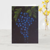 Carte de voeux de raisins (Fleur jaune)