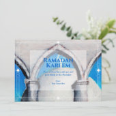 Carte de vœux de Ramadan dessin authentique au pas (Debout devant)