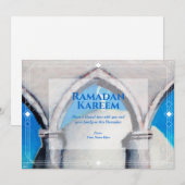 Carte de vœux de Ramadan dessin authentique au pas (Devant / Derrière)