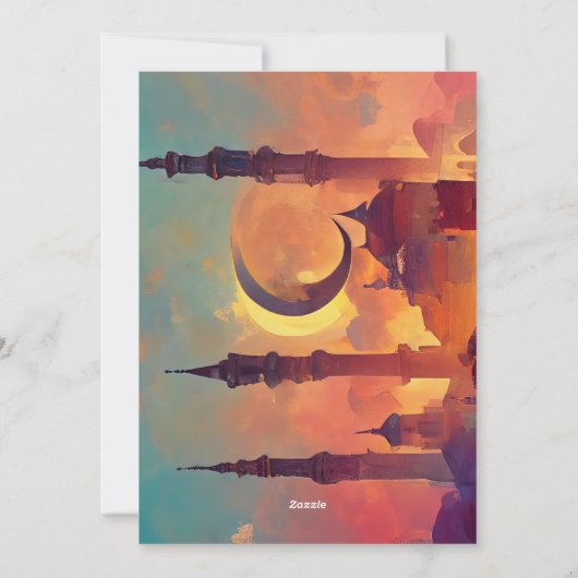 Carte de vœux de Ramadan Kareem Ramadan Moubarak (Dos)