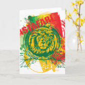 Carte de voeux de Rastafari (Fleur jaune)
