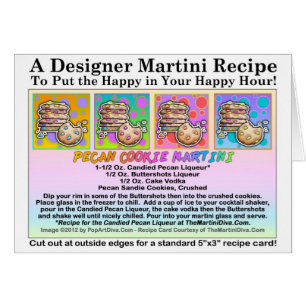Carte de vœux de recette de Martini au cookie peca