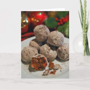 Carte de voeux de recette de Noël