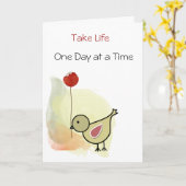 carte de voeux de récupération (Fleur jaune)