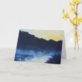 Carte de voeux de réflexions d'aube (Fleur jaune)