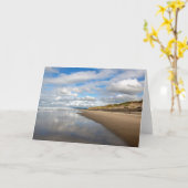 Carte de vœux de réflexions de plage du Pacifique (Fleur jaune)